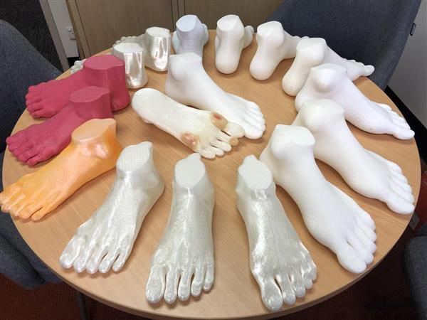南澳大利亚大学设计模拟糖尿病足部伤口的3D打印足部