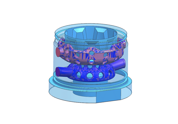 为宝马汽车模流分析设计和直接金属3D打印模具型腔